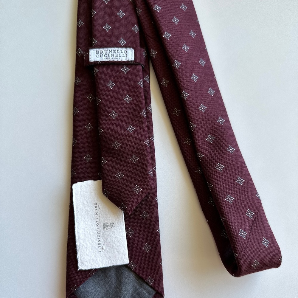 Brunello Cucinelli Burgundy Tie new with tags